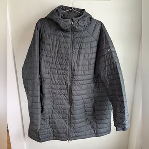 Columbia Omni-Heat Long Hooded Black Coat 2x Women's Plus